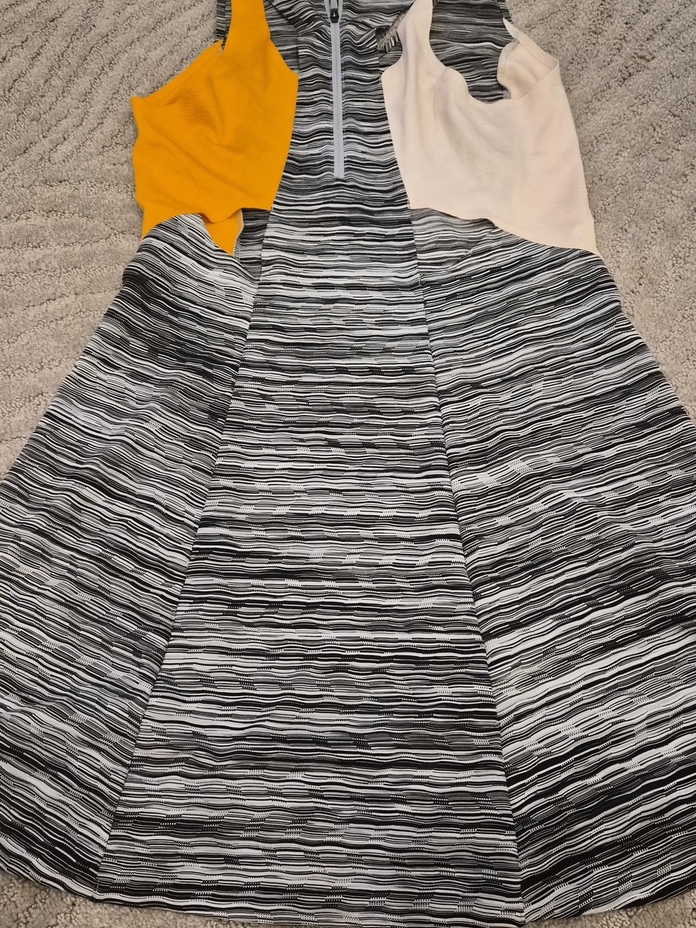 Nike Black White Striped Sleeveless Tennis Dress - Size Small - Picture 3 of 5